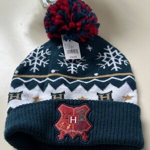 Hogwarts Pom-Pom Beanie - Blue and Red